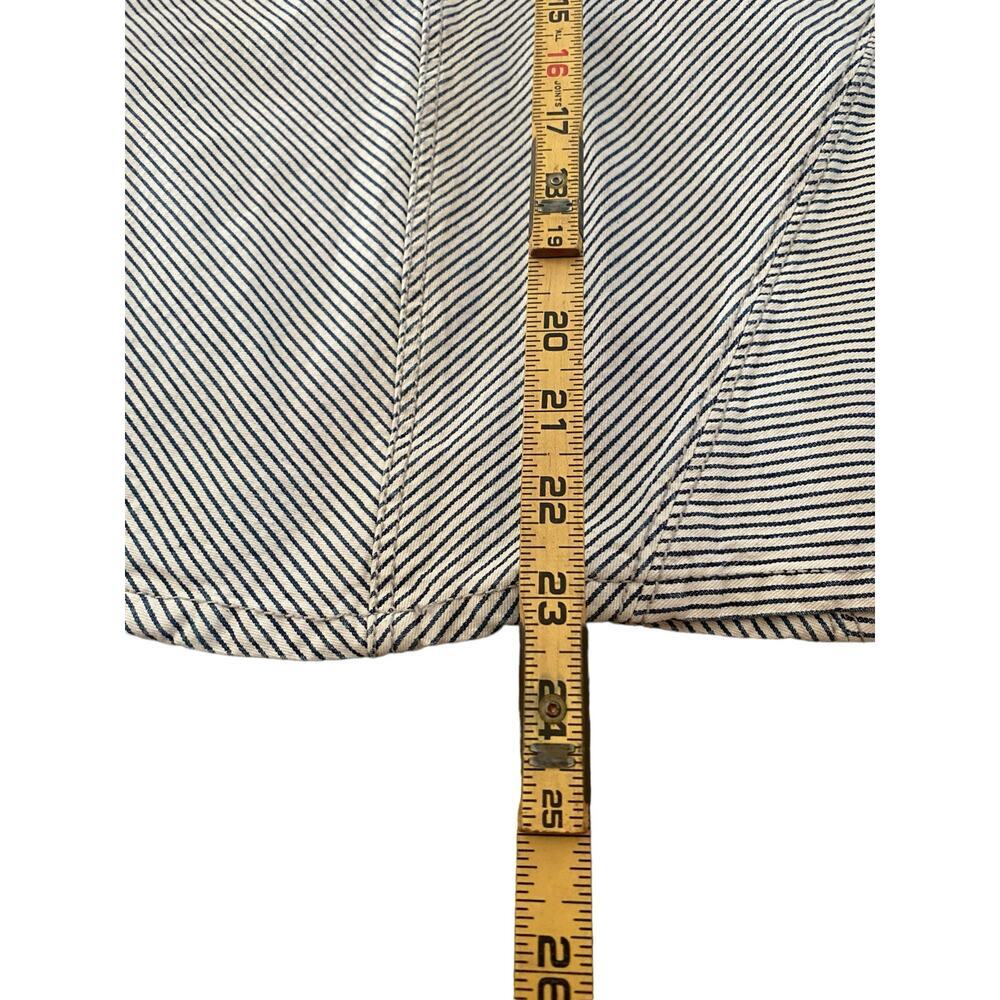 Anthropologie Women's Pilcro and the Letterpress Striped Denim Pencil Skirt 28 - Picture 8 of 9